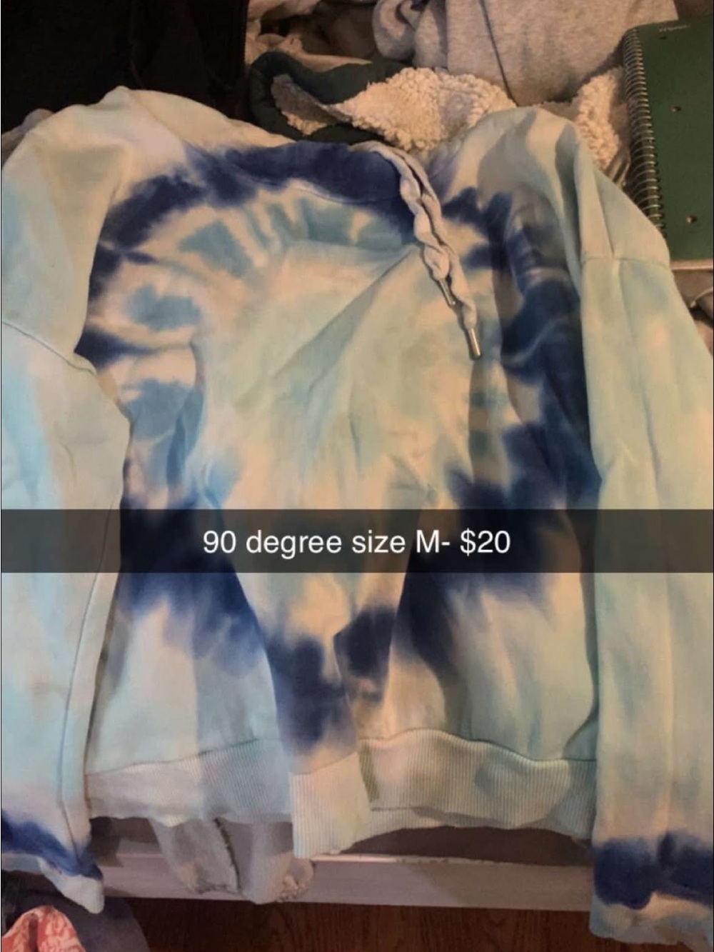 90 Degree By Reflex Light & Navy Blue Tie-Dye Sweatshirt